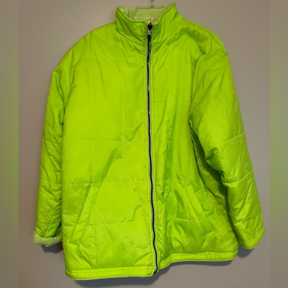 Neon Green Puffer Jacket